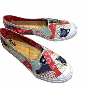 Keds Slip on Patchwork Quilt Sneakers